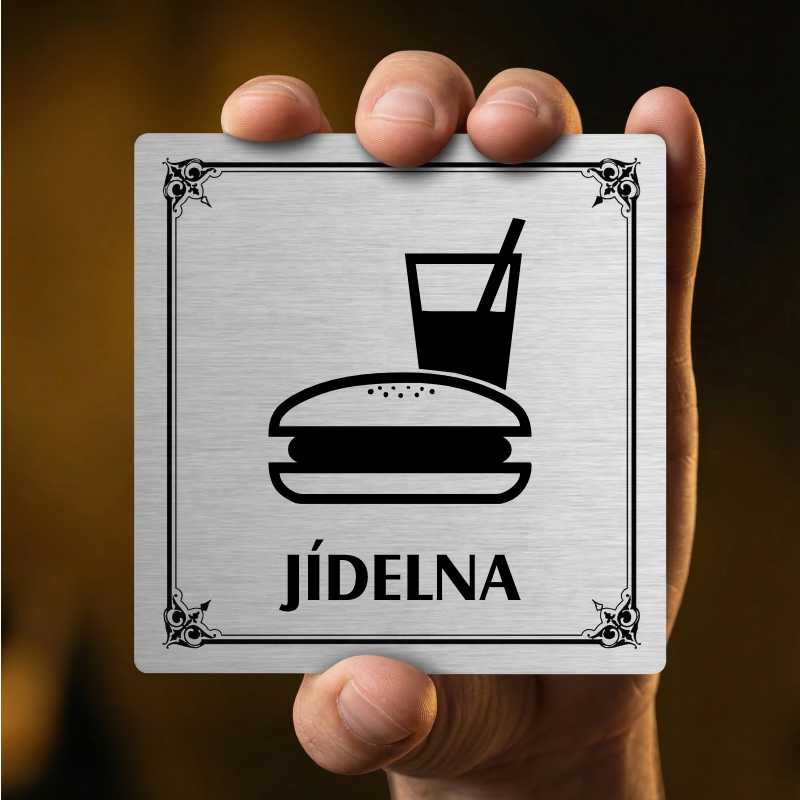 Jídelna, 118x118mm, stříbrná, Nebraska
